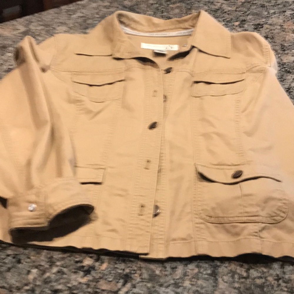 Light tan layering jacket